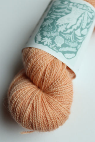 Naturally Dyed Corriedale High Twist Sock Yarn 100g Col Soft Peach
