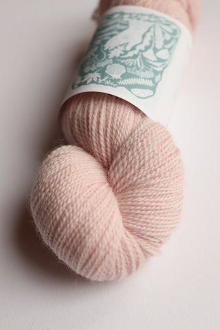 Naturally Dyed Corriedale High Twist Sock Yarn 100g Col Light Baby Pink
