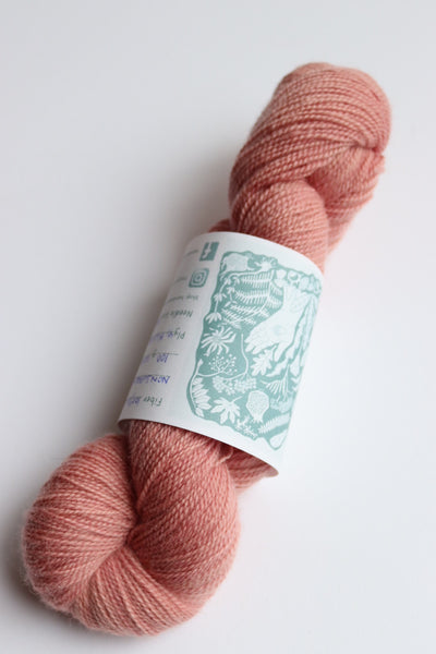 Naturally Dyed Corriedale High Twist Sock Yarn 100g Col Vintage Pink