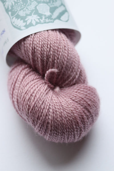 Naturally Dyed Corriedale High Twist Sock Yarn 100g Col Smoky Pink