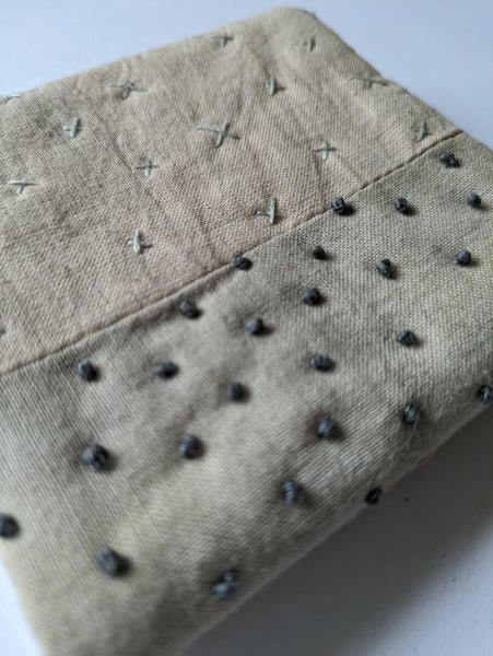 Needle Case, Naturally Dyed and Hand Embroidered Sewing Notion. No6.