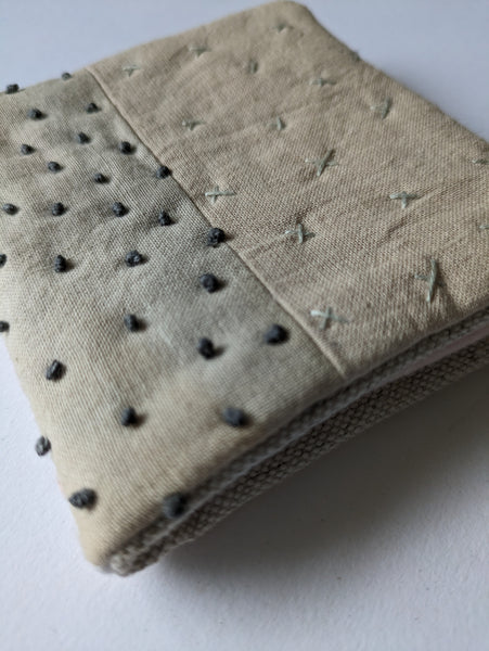 Needle Case, Naturally Dyed and Hand Embroidered Sewing Notion. No6.