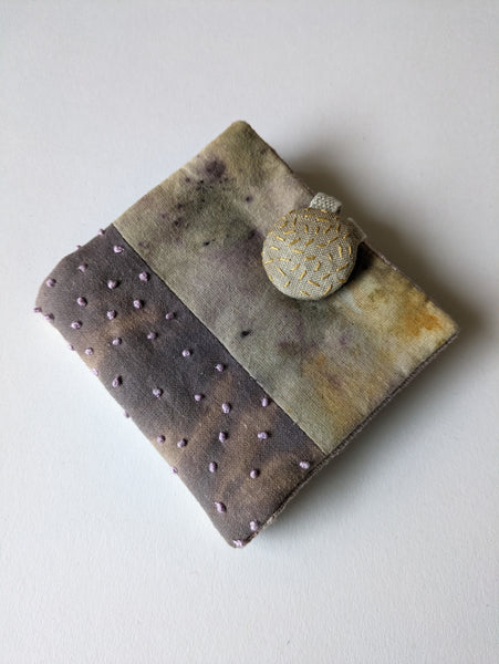 Needle Case; Naturally Dyed and Hand Embroidered Sewing Notion. No7